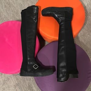 MARC BY MARC JACOBS over the knee leather stretch buckle boots - 38/8